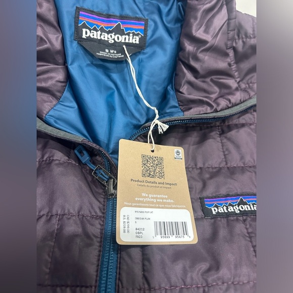 Patagonia Men’s S Small Nano Puff Jacket Obsidian Plum Purple NWT Puffer - Picture 13 of 14